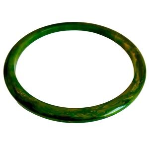 Vintage Spinach BAKELITE Skinny Bangle Bracelet